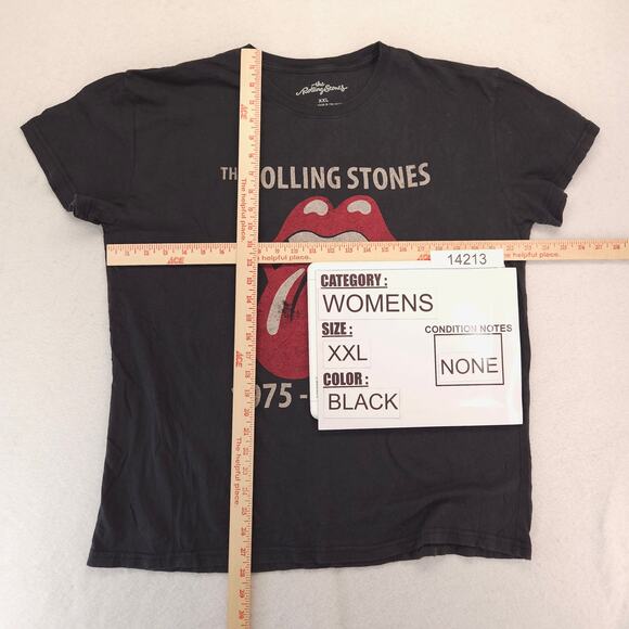 Rolling Stones Band Graphic Short Sleeve T Shirt Womens Size 2XL Black - Picture 5 of 9
